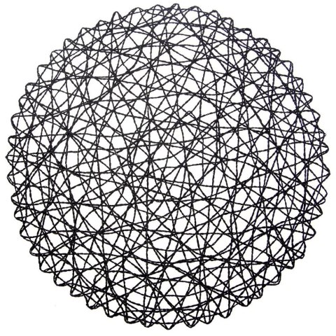 Podkładka na Stół Okrągła Koronkowa Czarna 35 cm ORION Ozdoba Stół