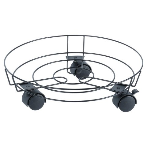 Podstawka pod Doniczkę na Kółkach Metalowa Solidna PROGARDEN 31,5 x 10 cm