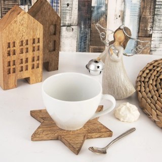 Podstawka pod Kubek Drewniana Gwiazda 12,5 cm ORION Drewno Mangowca