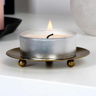 Podstawka pod Świecę Metalowa Złota 8,5 cm VILDE Okrągła na Nóżkach