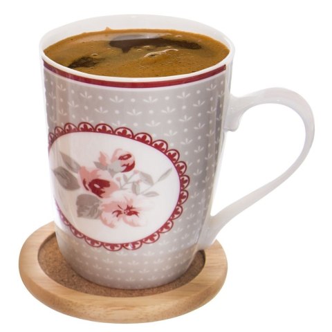 Podstawki pod Kubek Drewniane z Stojakiem ORION 6 szt.