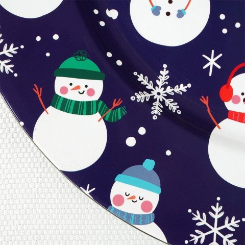 Podtalerz Świąteczny Bałwan Granatowy 33 cm VILDE Dekoracja Stołu