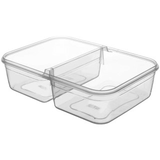 Pojemnik Dzielony Lunchbo x 2 L ORION Szczelny Piętrowany 25,5 x 18 cm