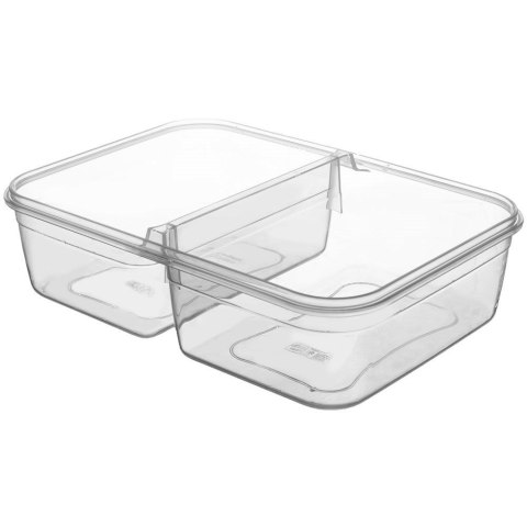 Pojemnik Dzielony Lunchbo x 2 L ORION Szczelny Piętrowany 25,5 x 18 cm