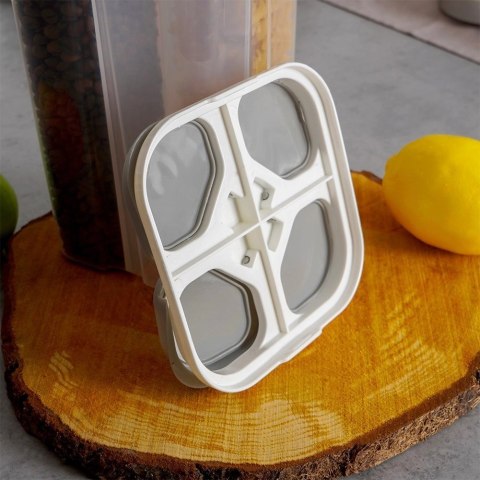 Pojemnik Dzielony z Dozownikiem 2,4 L EXCELLENT 4 Przegrody 23,5 x 13,5 cm