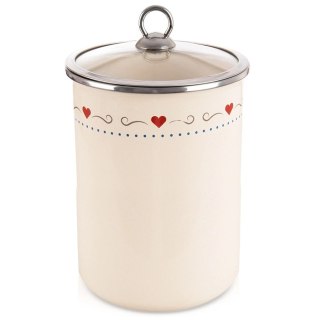 Pojemnik Emaliowany TONCA 1,9 L ORION Szklana Pokrywka 21 x 13 cm