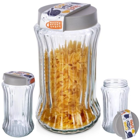 Pojemnik Kuchenny na Makaron Płatki Mąkę Szklany EXCELLENT HOUSEWARE 1,6 l