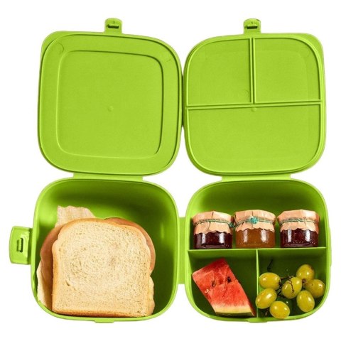Pojemnik Lunchbox Dzielony 3 Komory 14 L VILDE z Klipsami 16 x 16 cm