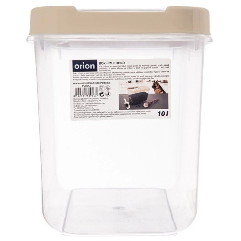 Pojemnik do Przechowywania na Kapsułki Proszek i Karmę Beżowy ORION 10 L
