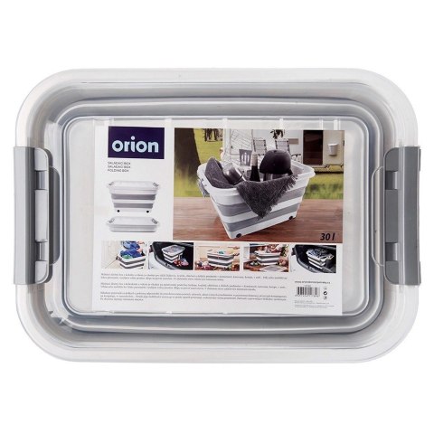 Pojemnik do Przechowywania na Kółkach Składany Klips Pokrywka ORION 30 l