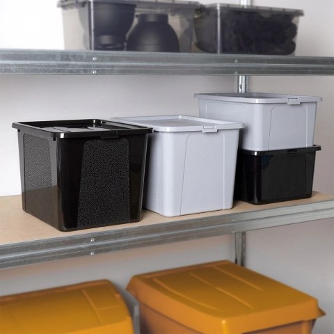 Pojemnik do Przechowywania z Pokrywką 20 L VILDE Szary 40 x 33 x 20 cm