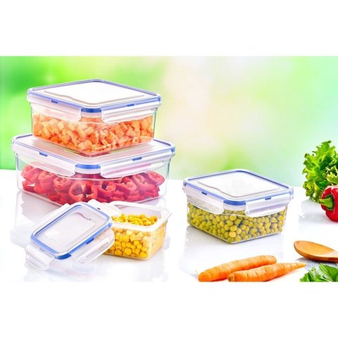 Pojemnik Lunchbox z Klipsami Szczelny 400 ml Zmywarka Mrożenie 15 x 10 cm