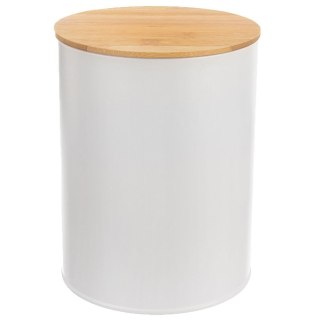 Pojemnik Metalowy 2,3 L ORION Bambusowa Pokrywka Szczelny 17,5 x 13,5 cm