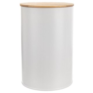 Pojemnik Metalowy 800 ml ORION Bambusowa Pokrywka Szczelny 12,5 x 9,5 cm