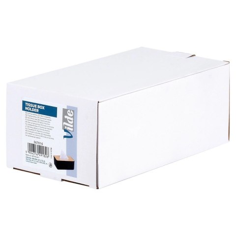 Pojemnik na Chusteczki Czarny Bambus 24 x 13 x 9,5 cm z Drewnianą Pokrywą