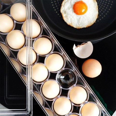 Pojemnik na Jajka z Pokrywką Przezroczysty 14 szt. EH 36 x 10,5 x 8,5 cm