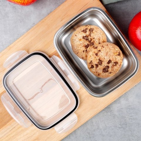 Pojemnik na Jedzenie Stalowy z Pokrywką Uszczelką EXCELLENT HOUSEWARE 500ml