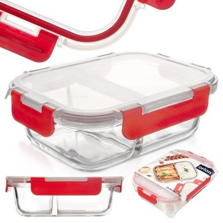 Pojemnik na Jedzenie Żywność Szklany Pokrywka Uszczelka Dzielony ORION 1,3l