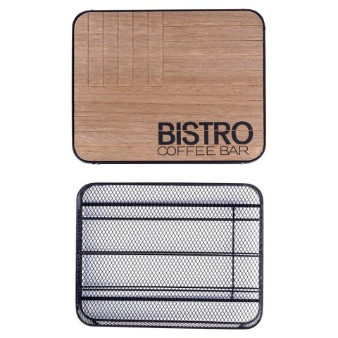 Pojemnik na Kapsułki do Kawy 30,5 x 24 x 6,5 cm VILDE Czarny z Szufladą