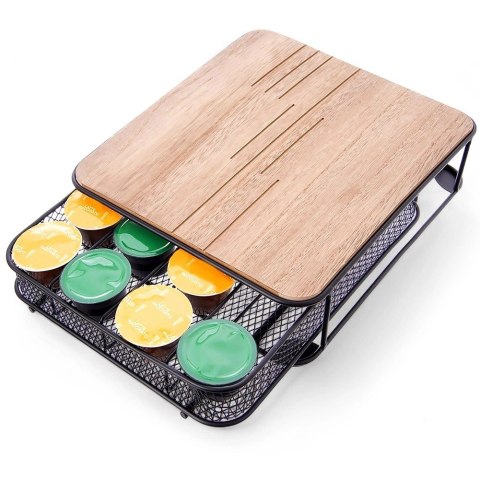 Pojemnik na Kapsułki do Kawy Metalowy 30,5 x 24 x 6,5 cm ORION Czarny Loft