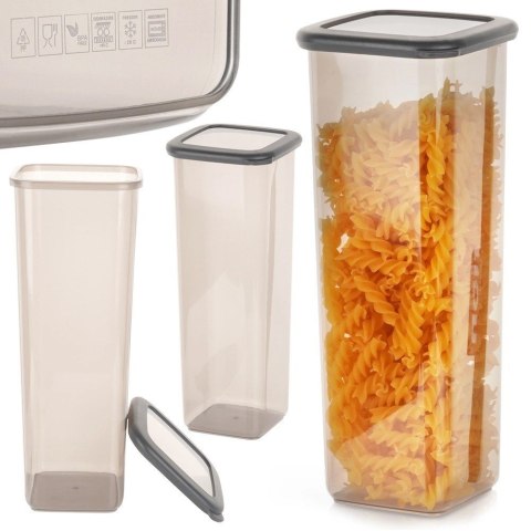 Pojemnik na Makaron Sypkie Piętrowany 2 L EXCELLENT Zamykany 28 x 11 cm