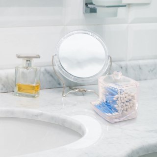 Pojemnik na Patyczki Kosmetyczne z Podajnikiem 9 x 7 x 9 cm ORION Akrylowy