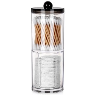 Pojemnik na Patyczki Płatki 2-Poziomowy 7 x 19,5 cm VILDE z Podajnikiem