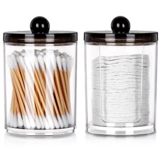 Pojemnik na Patyczki Płatki Kosmetyczne 2 szt VILDE z Podajnikiem 7 x 11 cm