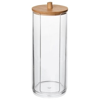 Pojemnik na Płatki Kosmetyczne Bambus 7 x 17,5 cm ORION z Podajnikiem