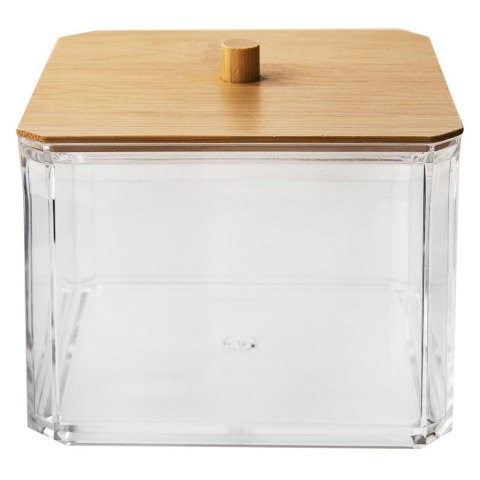 Pojemnik na Płatki Kosmetyczne WHITNEY 9,5 x 9,5 x 7,5 cm ORION Bambus
