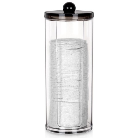 Pojemnik na Płatki Kosmetyczne z Podajnikiem 7 x 19 cm VILDE Przezroczysty