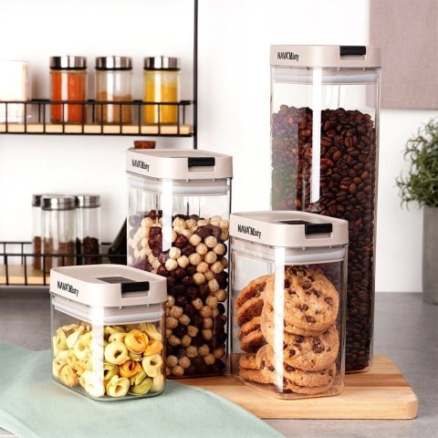 Pojemnik na Produkty Sypkie Hermetyczny 500 ml NAVA 11,5 x 7,5 x 10 cm