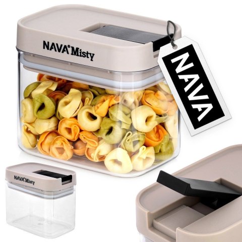 Pojemnik na Produkty Sypkie Hermetyczny 500 ml NAVA 11,5 x 7,5 x 10 cm