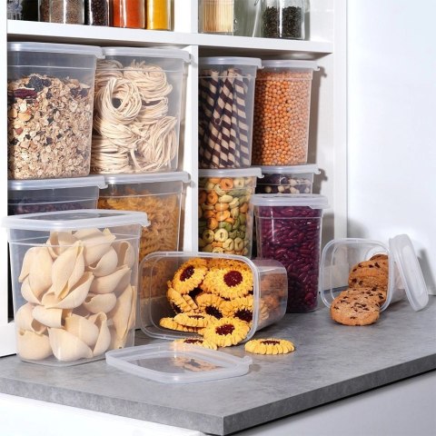 Pojemnik na Sypkie Piętrowany 1 L VILDE z Pokrywką Zamykany 16 x 11 cm