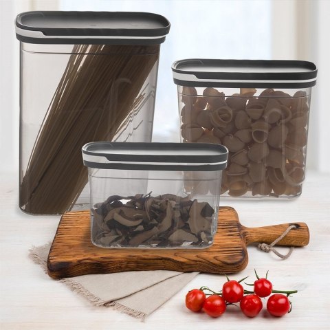 Pojemnik na Sypkie z Miarką Dozownik 1,25 L ORION Piętrowany 19,5 x 13,5 cm