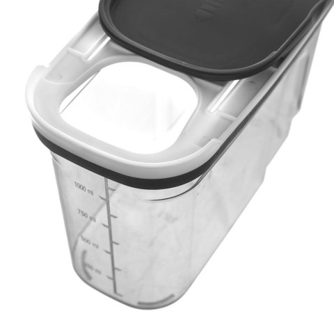 Pojemnik na Sypkie z Miarką Dozownik 1,25 L ORION Piętrowany 19,5 x 13,5 cm
