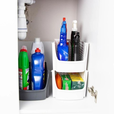 Pojemnik na Warzywa Owoce Piętrowany VILDE z Wentylacją 29 x 21 x 16 cm