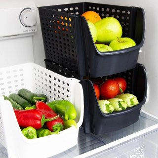 Pojemnik na Warzywa Owoce Piętrowany VILDE z Wentylacją 29 x 21 x 16 cm