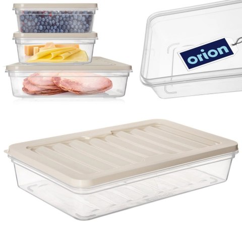 Pojemnik na Wędliny Sery 1 L ORION Falowane Dno Zmywarka 22,5 x 14 cm