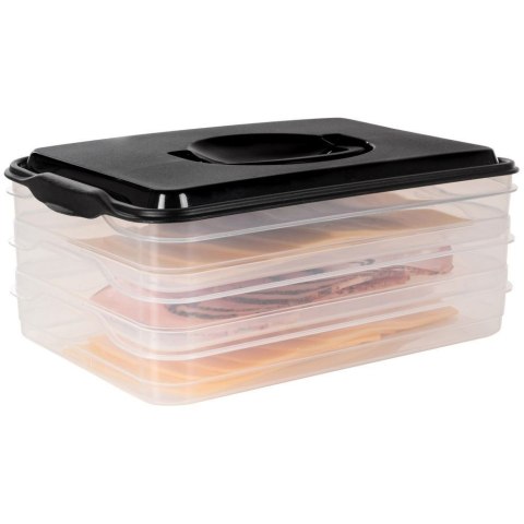 Pojemnik na Wędliny Sery Żywność Jedzenie 3-Poziomowy ORION 3 x 600 ml