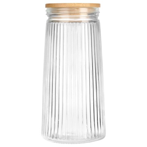 Pojemnik na produkty sypkie szklany z pokrywką i uszczelką 1,4 l