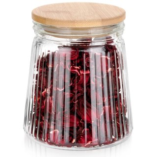 Pojemnik na produkty sypkie szklany z pokrywką i uszczelką 700 ml