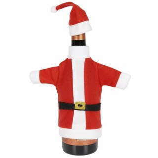 Pokrowiec na Wino Świąteczny Mikołaj Ubranko Dekoracja Prezent ORION