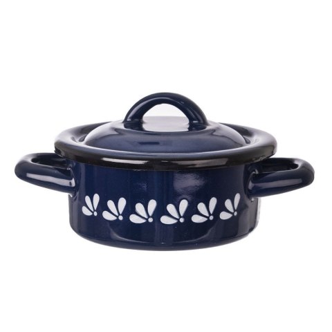 Pokrywka Emaliowana Niebieska do Garnka Rondla Uniwersalna ORION 12 cm