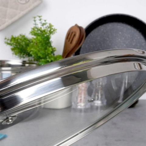 Pokrywka Szklana Żaroodporna Odpowietrznik 20 cm VILDE Zmywarka