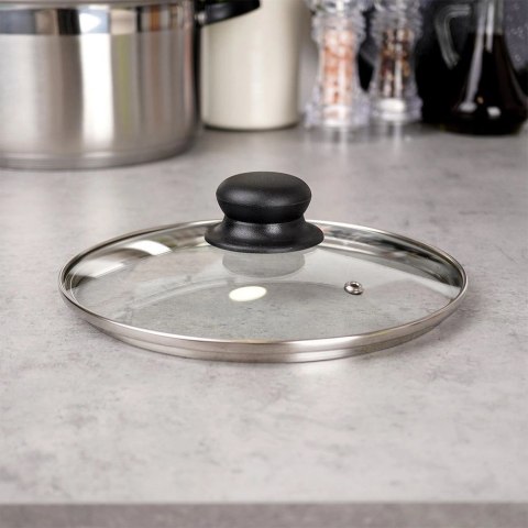 Pokrywka Szklana Żaroodporna Odpowietrznik 20 cm VILDE Zmywarka