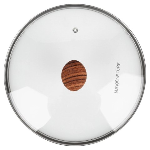 Pokrywka Szklana do Garnka Patelni Żaroodporna Okrągła NAVA 26 cm