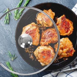 Pokrywka do Garnka Patelni Rondla z Rantem Szklana Uniwersalna ORION 32 cm