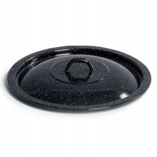 Pokrywka do Kociołka Węgierskiego Emaliowana Czarna Solidna ORION 40 cm