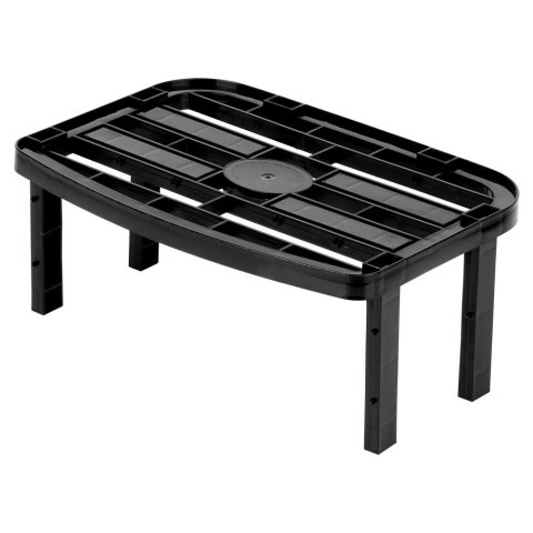 Półka Kuchenna Czarna Regulowana Wysokość 31 x 22 cm VILDE na Talerze Kubki